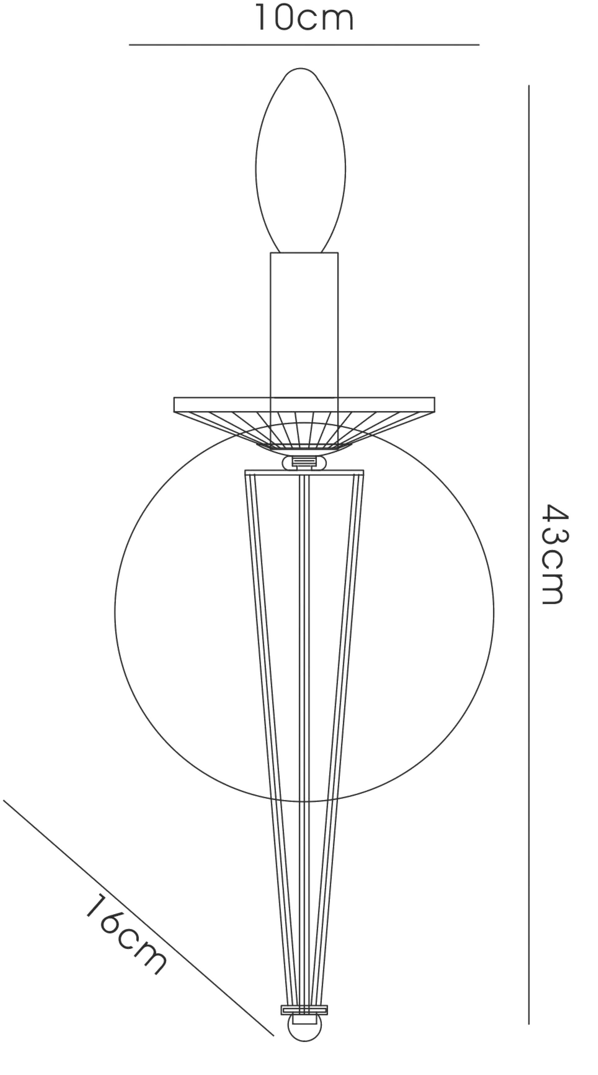 Santo Crystal Wall Lights Diyas Armed Wall Lights